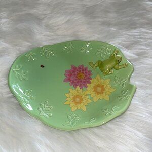 Vintage Lenox Butterfly Meadow Frog Spoon Rest with Ladybug